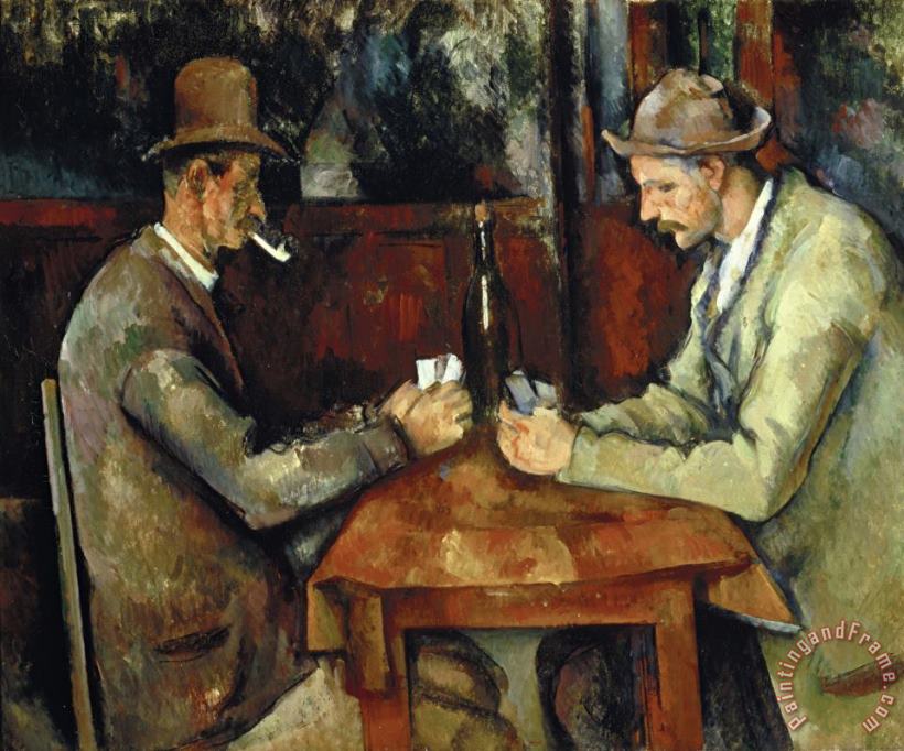 The Card Players About 1890 95 painting - Paul Cezanne The Card Players About 1890 95 Art Print