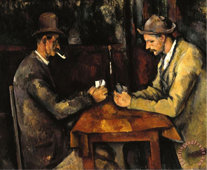 The Card Players C 1890 painting - Paul Cezanne The Card Players C 1890 Art Print