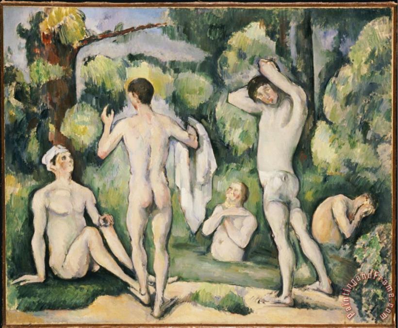 The Five Bathers C 1880 82 painting - Paul Cezanne The Five Bathers C 1880 82 Art Print
