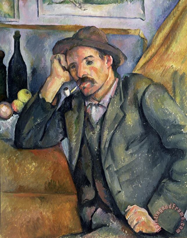Paul Cezanne The Smoker Art Painting