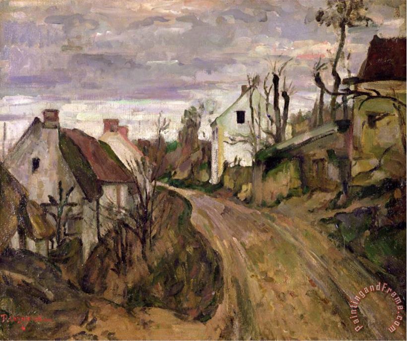 The Village Road Auvers C 1872 73 painting - Paul Cezanne The Village Road Auvers C 1872 73 Art Print