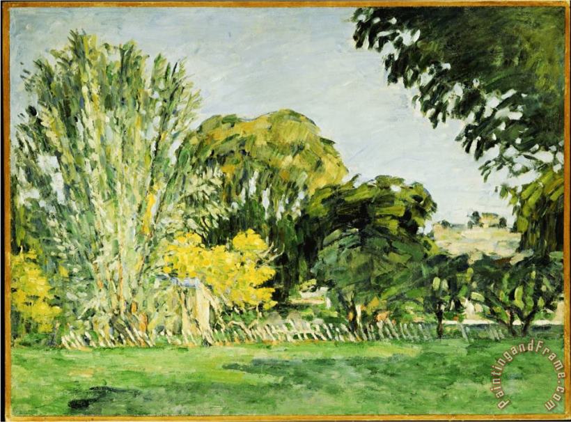 Trees at Jas De Bouffan painting - Paul Cezanne Trees at Jas De Bouffan Art Print