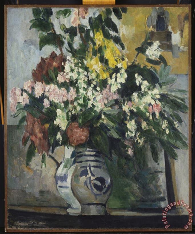 Two Vases of Flowers C 1877 painting - Paul Cezanne Two Vases of Flowers C 1877 Art Print
