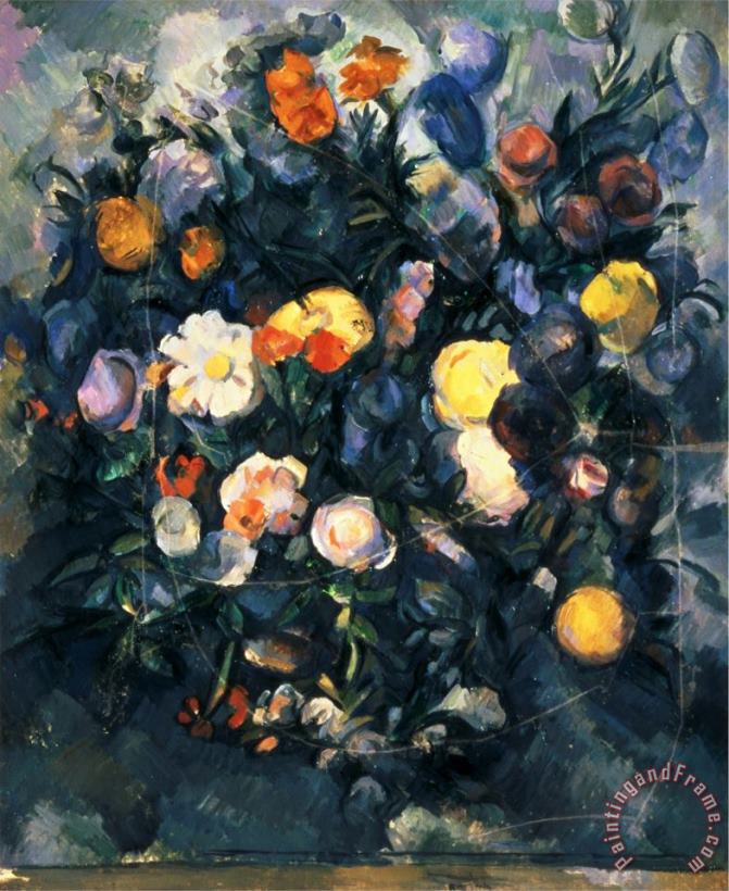 Vase of Flowers 19th painting - Paul Cezanne Vase of Flowers 19th Art Print