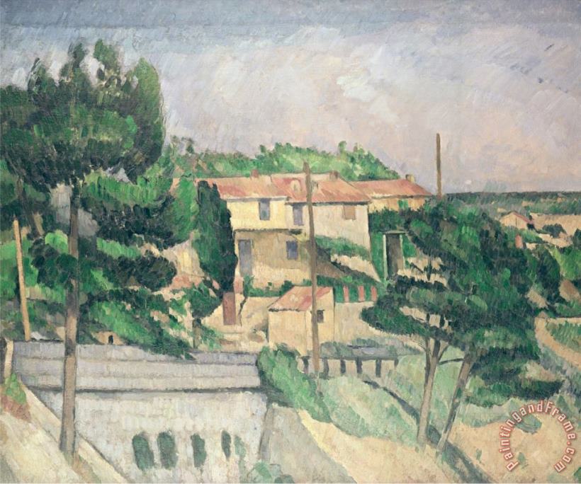 Viaduct at Estaque painting - Paul Cezanne Viaduct at Estaque Art Print