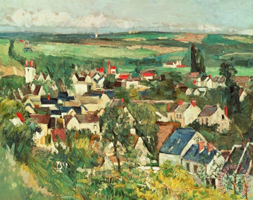 Paul Cezanne View Of Auvers From Above Art Print