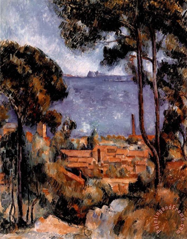 Paul Cezanne View of Estaque Art Painting