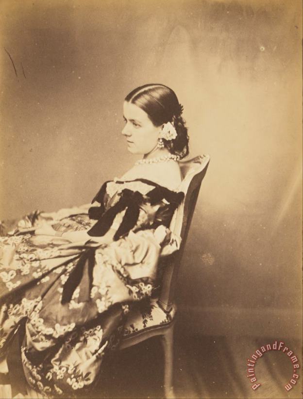 Paul De Gaillard Portrait of a Woman Seated in Profile Art Print