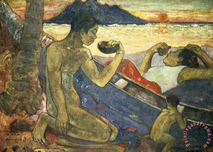 Paul Gauguin A Canoe Art Painting