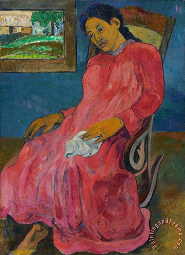 Faaturuma (melancholic) painting - Paul Gauguin Faaturuma (melancholic) Art Print