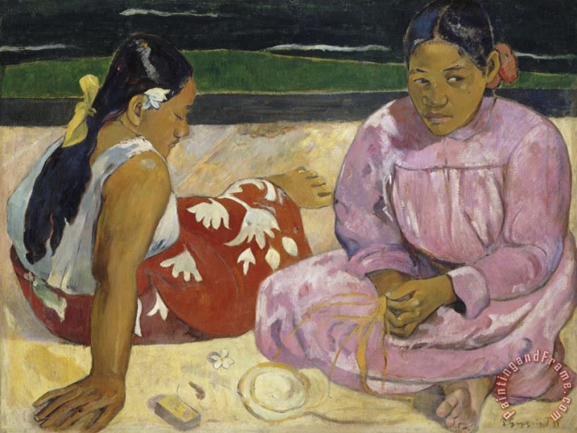 Femmes De Tahiti Ou Sur La Plage painting - Paul Gauguin Femmes De Tahiti Ou Sur La Plage Art Print