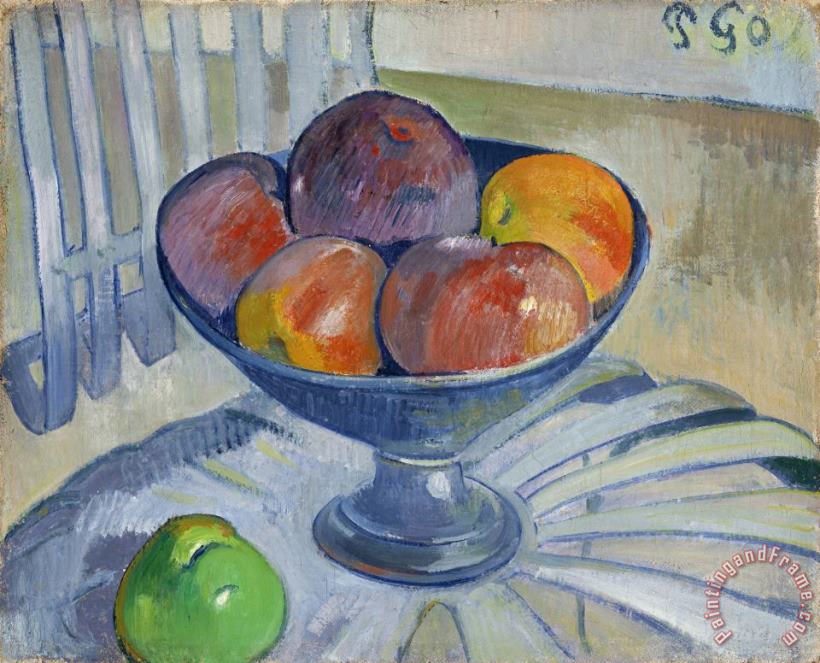 Paul Gauguin Fruit Dish on a Garden Chair Art Print