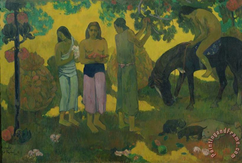 Fruit Gathering painting - Paul Gauguin Fruit Gathering Art Print