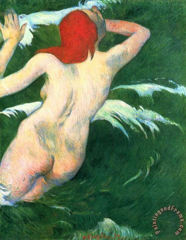 Paul Gauguin In The Waves Or Ondine Art Print