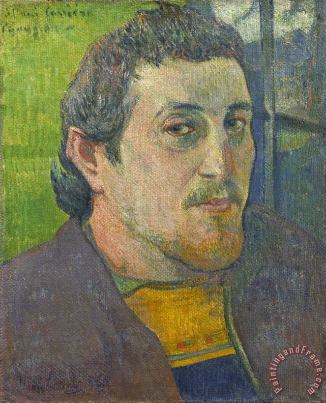 Self Portrait Dedicated to Carriere painting - Paul Gauguin Self Portrait Dedicated to Carriere Art Print
