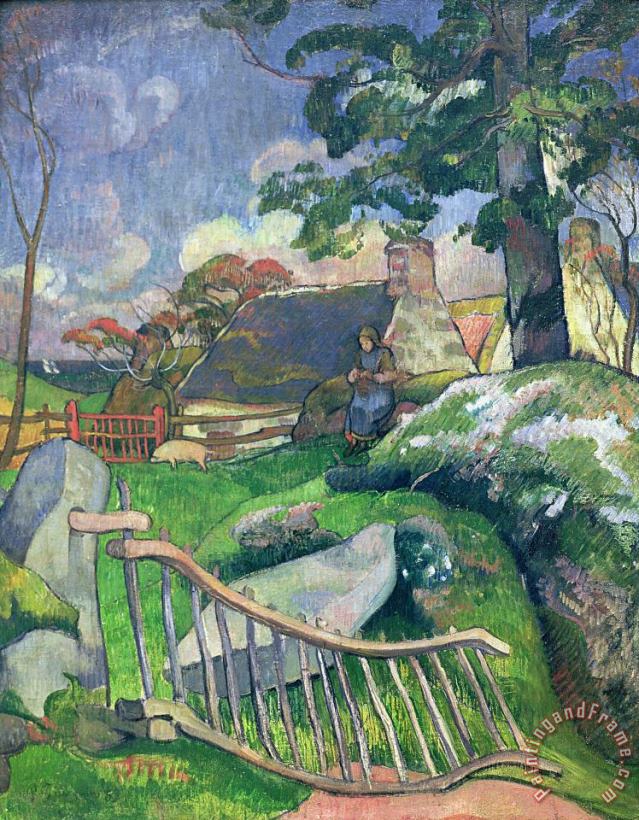 Paul Gauguin The Pig Keeper Art Print