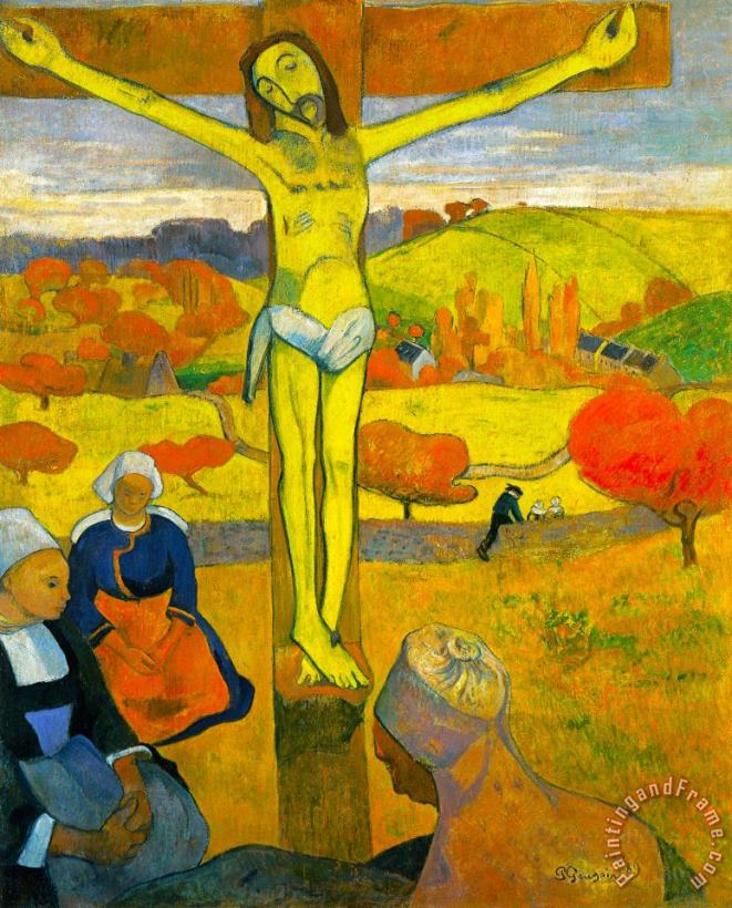 The Yellow Christ painting - Paul Gauguin The Yellow Christ Art Print