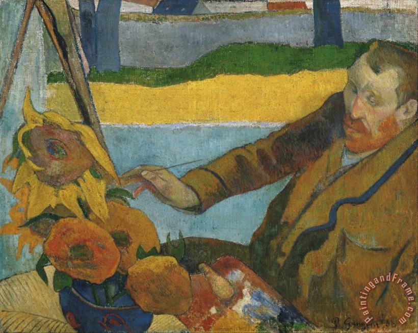 Paul Gauguin Vincent Van Gogh Painting Sunflowers Art Print