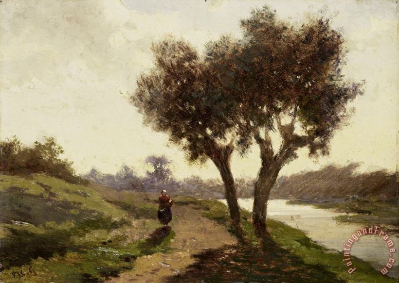 Landscape with Two Trees painting - Paul Joseph Constantin Gabriel Landscape with Two Trees Art Print