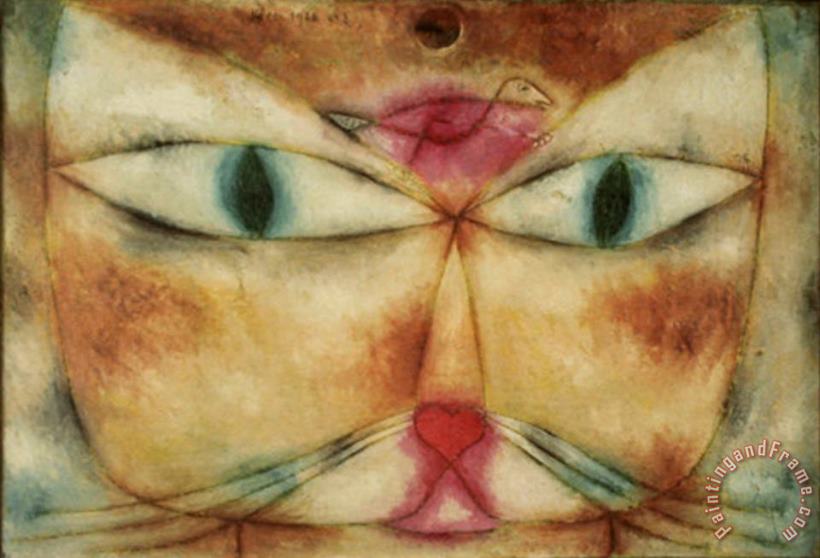 Cat And Bird painting - Paul Klee Cat And Bird Art Print