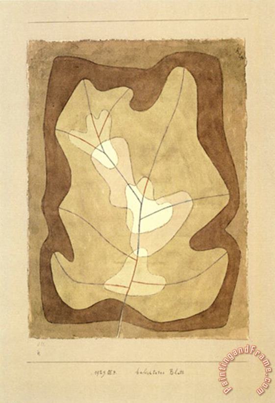Paul Klee Illuminated Leaf C 1929 Art Print