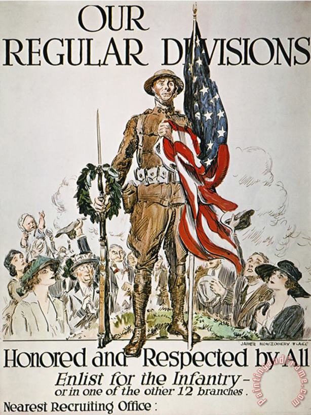 Paul Klee James Montgomery Flagg World War I U S Army Art Painting