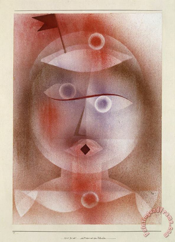 Paul Klee Mask with Flag 1925 Art Painting
