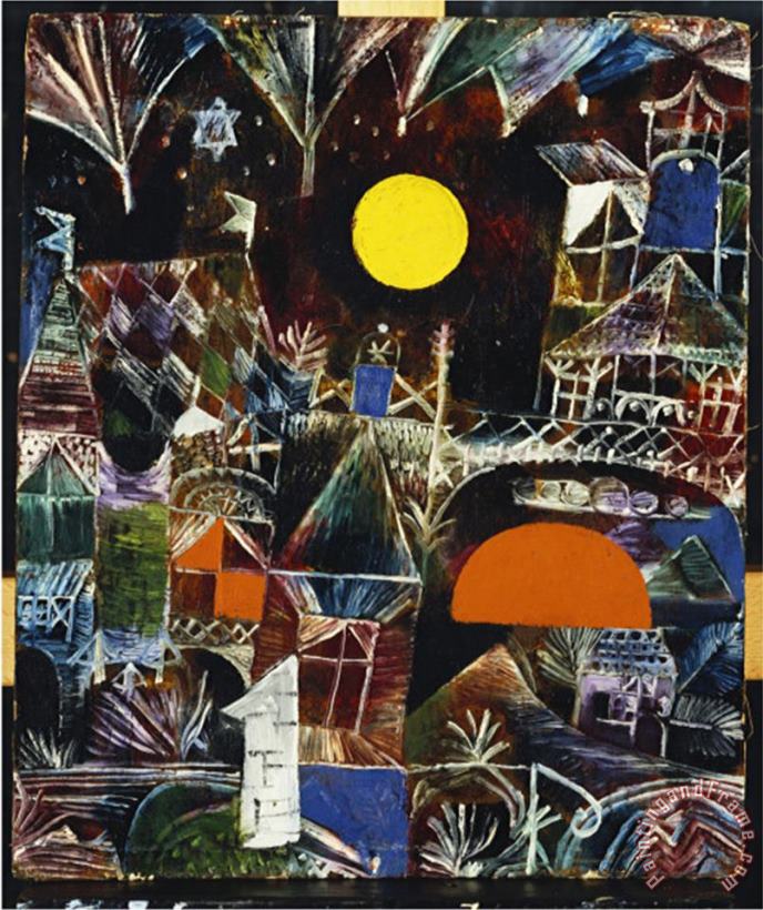 Paul Klee Moonrise Sunset 1919 Art Print
