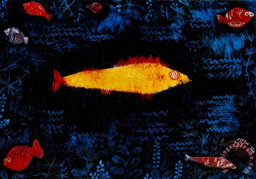 The Goldfish painting - Paul Klee The Goldfish Art Print