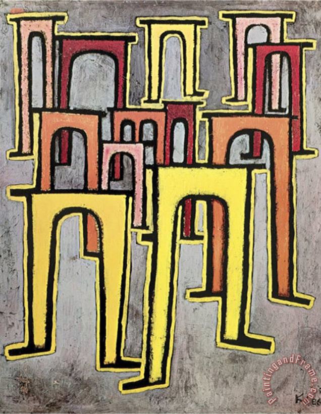 Paul Klee Viaducts Break Ranks Art Print
