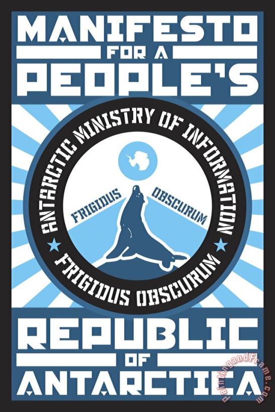 Manifesto for a People's Republic of Antarctica 2 painting - Paul Miller Manifesto for a People's Republic of Antarctica 2 Art Print