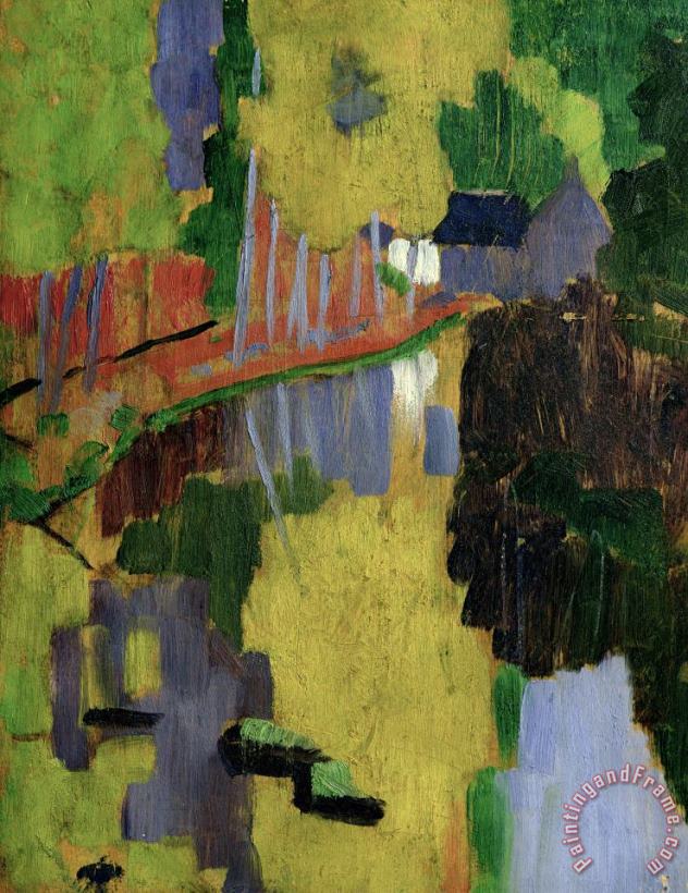 The Talisman or The Swallowhole in the Bois dAmour Pont Aven painting - Paul Serusier The Talisman or The Swallowhole in the Bois dAmour Pont Aven Art Print