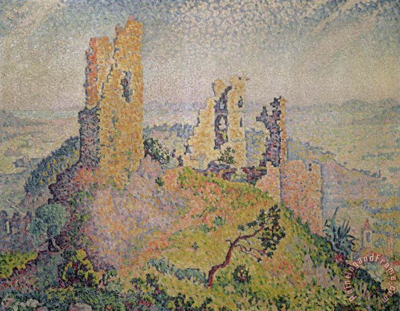 Paul Signac Landscape with a Ruined Castle Art Painting