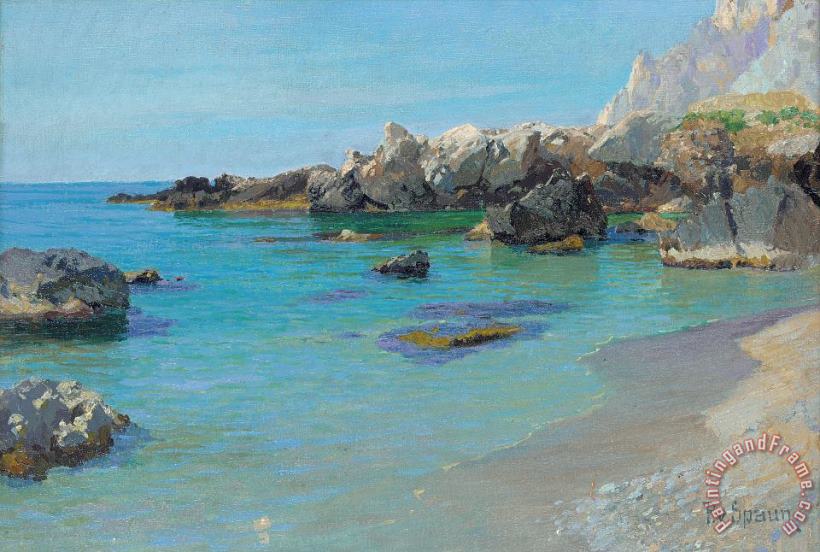 On the Capri Coast painting - Paul von Spaun On the Capri Coast Art Print