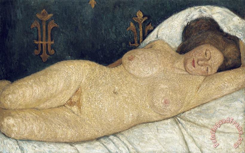 Paula Modersohn-Becker Reclining female nude Art Painting