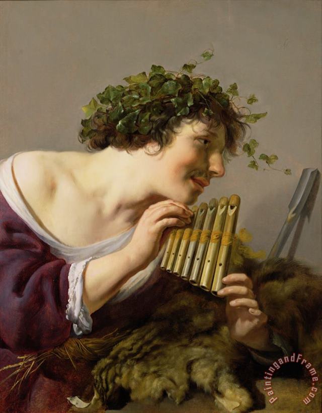 Paulus Moreelse Pan Playing His Pipes Art Painting