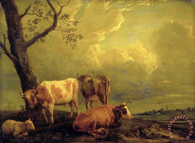 Paulus Potter Cattle And Sheep Art Painting