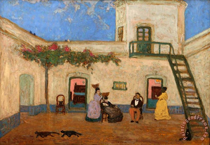 Pedro Figari El Patio O Patio Unitario Art Print