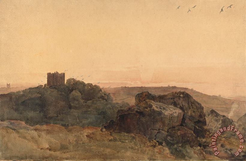 Bolton Castle painting - Peter de Wint Bolton Castle Art Print