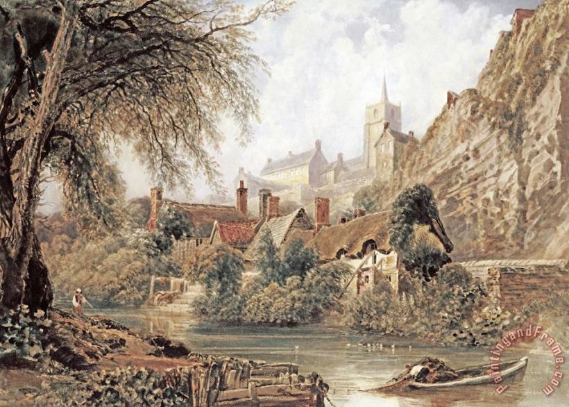 Knaresborough painting - Peter de Wint Knaresborough Art Print