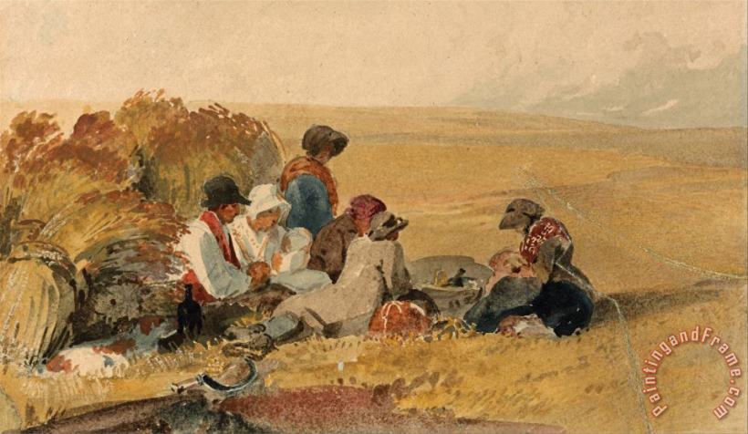 The Harvesters painting - Peter de Wint The Harvesters Art Print