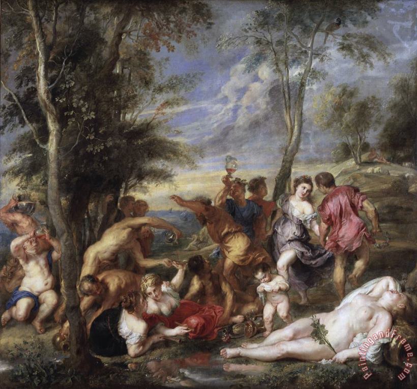 Bacchanal at Andros painting - Peter Paul Rubens Bacchanal at Andros Art Print