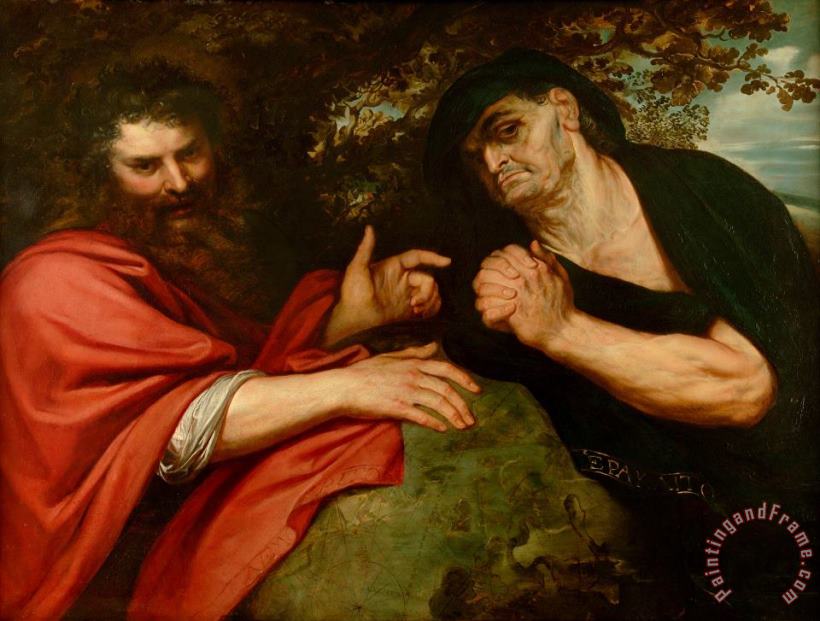 Peter Paul Rubens Democritus And Heraclitus Art Print