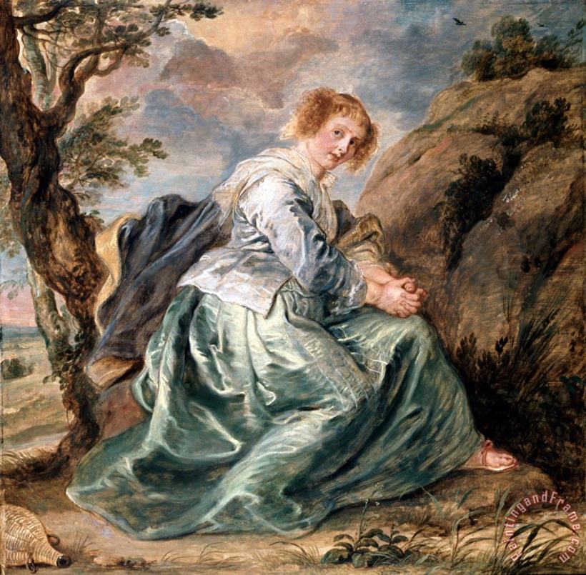 Peter Paul Rubens Hagar in The Desert Art Print