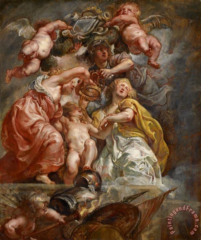 Peter Paul Rubens The Union of England And Scotland (charles I As The Prince of Wales) Art Painting
