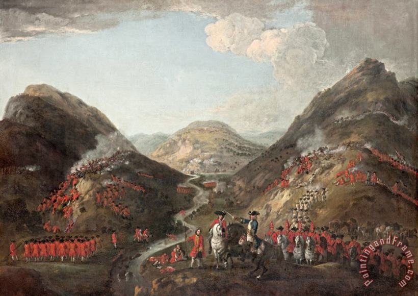 Peter Tillemans The Battle of Glenshiel 1719. Figures Probably Include Lord George Murray, C 1700 Art Print