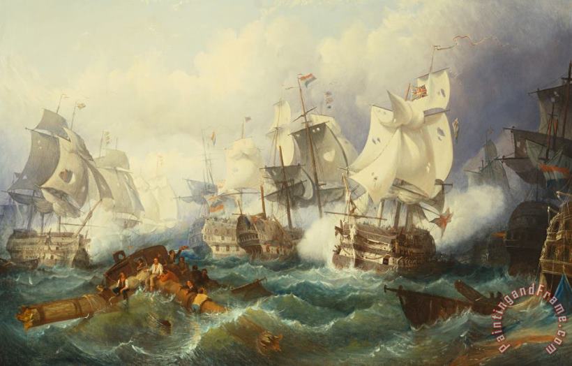 Philip James de Loutherbourg The Battle Of Trafalgar Art Painting