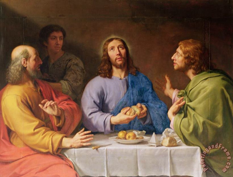 The Supper at Emmaus painting - Philippe de Champaigne The Supper at Emmaus Art Print