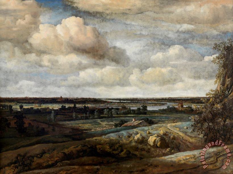 Philips Koninck Dutch Panorama Landscape with a Distant View of Haarlem Art Print