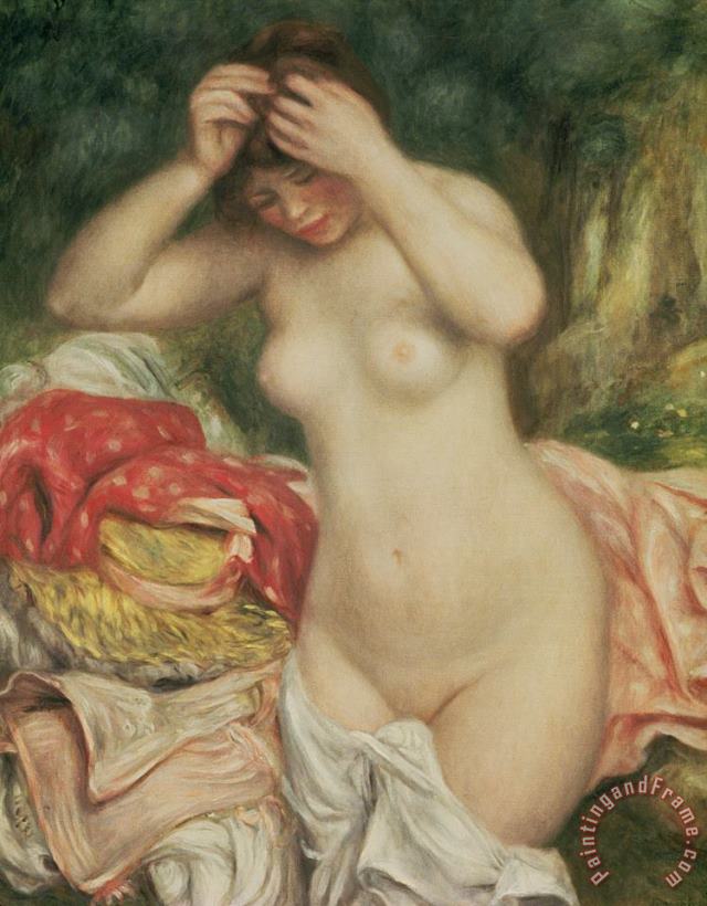 Pierre Auguste Renoir Bather Arranging her Hair Art Painting